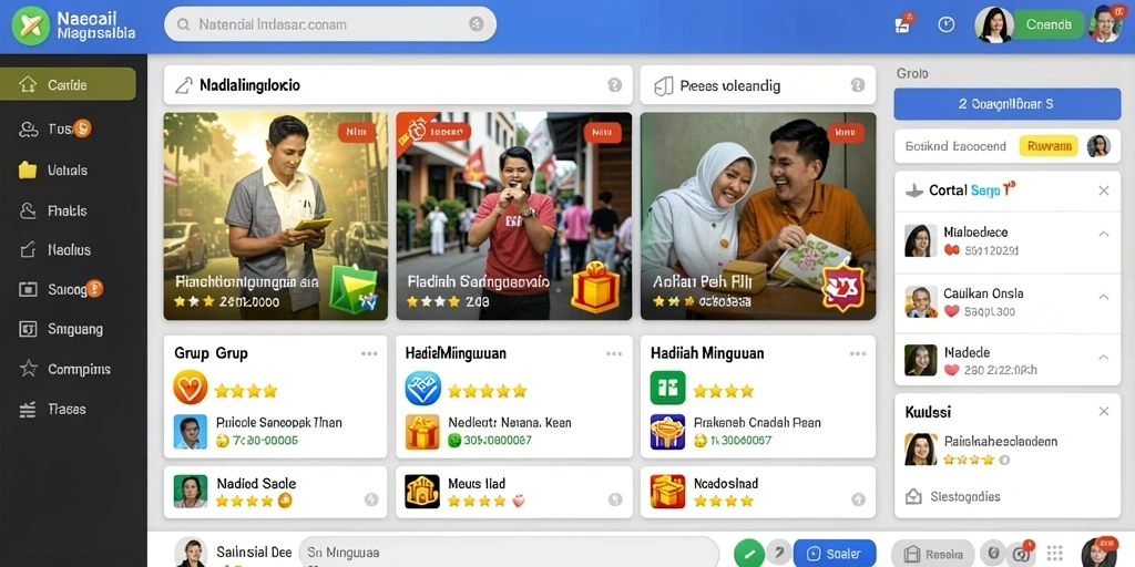 Screenshot menggambarkan berbagai pilihan permainan slot yang tersedia.
