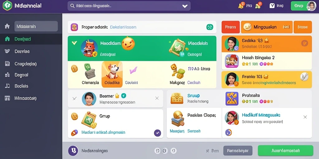 Tangkapan layar saat berinteraksi dengan pemain lain.