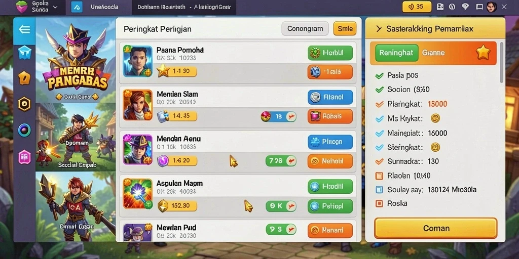 Fitur kompetitif yang meningkatkan keseruan bermain.